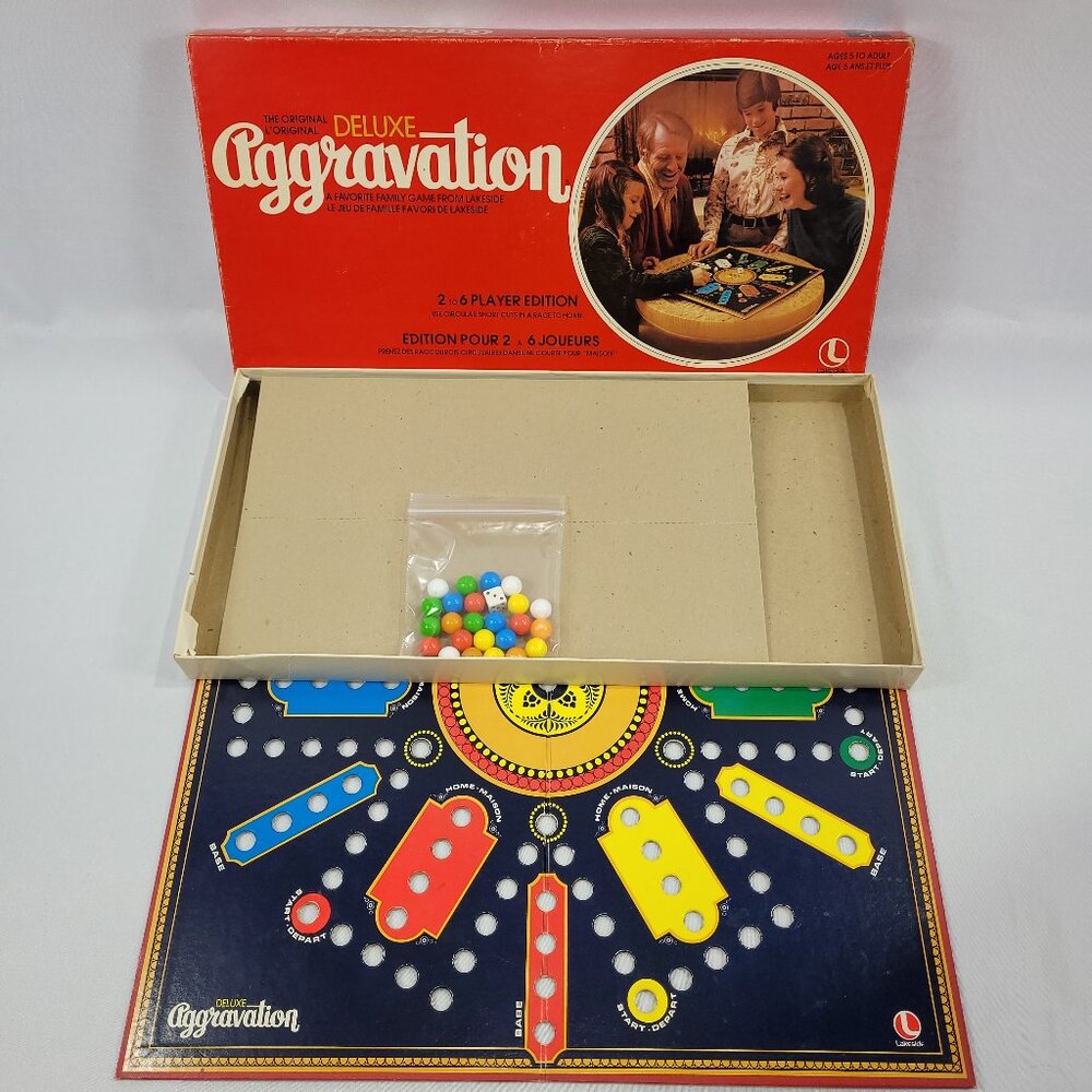 Deluxe Aggravation Vintage 1977 Board Game by Lakeside